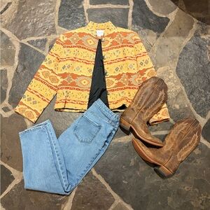 Vintage Canadian Made Western/Aztec Tapestry Jacket